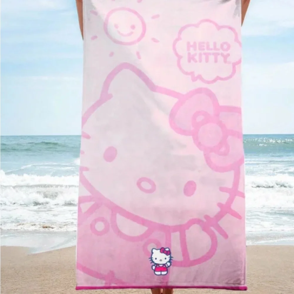 Hello Kitty Embroidered Beach Towel 34 in. X 63 in